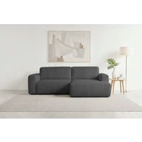 andas Schlafsofa "Noord Schlafecksofa, Breite 250 cm" Cord, Struktur, Webstoff, mit Wellenunterfederung, Massivholzrahmen von Andas