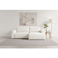 andas Schlafsofa "Noord Schlafecksofa, Breite 250 cm" Cord, Struktur, Webstoff, mit Wellenunterfederung, Massivholzrahmen von Andas