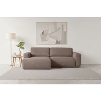 andas Schlafsofa "Noord Schlafecksofa, Breite 250 cm" Cord, Struktur, Webstoff, mit Wellenunterfederung, Massivholzrahmen von Andas