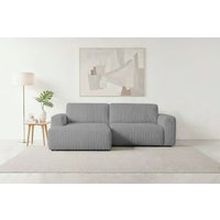andas Schlafsofa "Noord Schlafecksofa, Breite 250 cm" Cord, Struktur, Webstoff, mit Wellenunterfederung, Massivholzrahmen von Andas