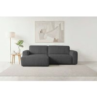 andas Schlafsofa "Noord Schlafecksofa, Breite 250 cm" Cord, Struktur, Webstoff, mit Wellenunterfederung, Massivholzrahmen von Andas