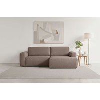 andas Schlafsofa "Noord Schlafecksofa, Breite 250 cm" Cord, Struktur, Webstoff, mit Wellenunterfederung, Massivholzrahmen von Andas