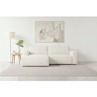 andas Schlafsofa "Noord Schlafecksofa, Breite 250 cm" Cord, Struktur, Webstoff, mit Wellenunterfederung, Massivholzrahmen von Andas