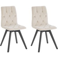 andas 4-Fußstuhl "Melania", (Set), 2 St., Samtoptik, mit Knopfsteppung (2er-Set) von Andas