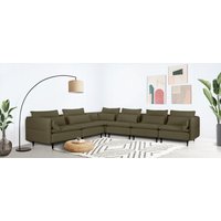 andas Ecksofa "ALVIK L-Form", zusammengesetzt aus Modulen, erweiterbar mit Modulen der Serie von Andas