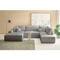 andas Wohnlandschaft "FINNLEY U-Form XXL 329 cm, Schlafsofa, Schlaffunktion m. Bettkasten" von Andas