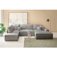 andas Wohnlandschaft "FINNLEY U-Form XXL 329 cm, Schlafsofa, Schlaffunktion m. Bettkasten" von Andas