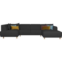 andas Wohnlandschaft "Maroon U-Form", in skandinavischem Design, mit losen Kissen von Andas