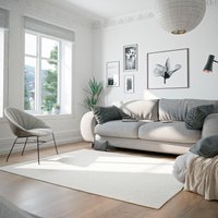 OTTO home Wollteppich "Woolscape 1" rechteckig 10 mm Höhe Wendeteppich, handgewebte Qualität, Uni, reine Wolle, Wohnzimmer von Otto Home