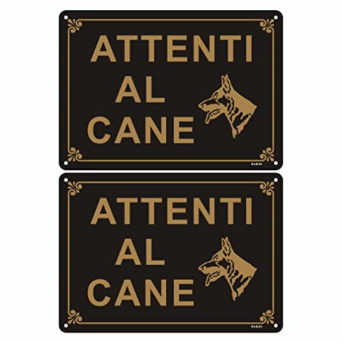 Andchi ATTENTI AL CANE Resistente UV Cartello Alluminio 20cm*30cm Facile da Installare, Adatti per Esterno von Andchi