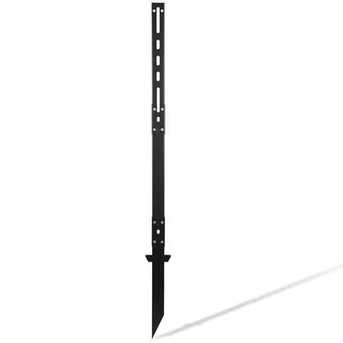 Andchi I-Stil Bodenschild Pfahl Sicherheitspfahl Robustes Metallprofil für stabile Beschilderung und vielseitige Anwendungen (Schwarz, 1305mm) von Andchi