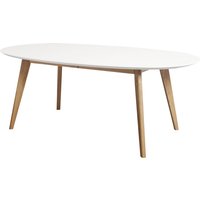 Andersen Furniture - DK10 Ausziehtisch oval, Eiche geölt / weiß von Andersen Furniture
