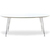 Andersen Furniture - DK10 Ausziehtisch oval, verchromt / weiß von Andersen Furniture