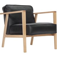 Andersen Furniture - LC1 Lounge Sessel, Eiche weiß pigmentiert / Leder Sevilla schwarz 4001 von Andersen Furniture