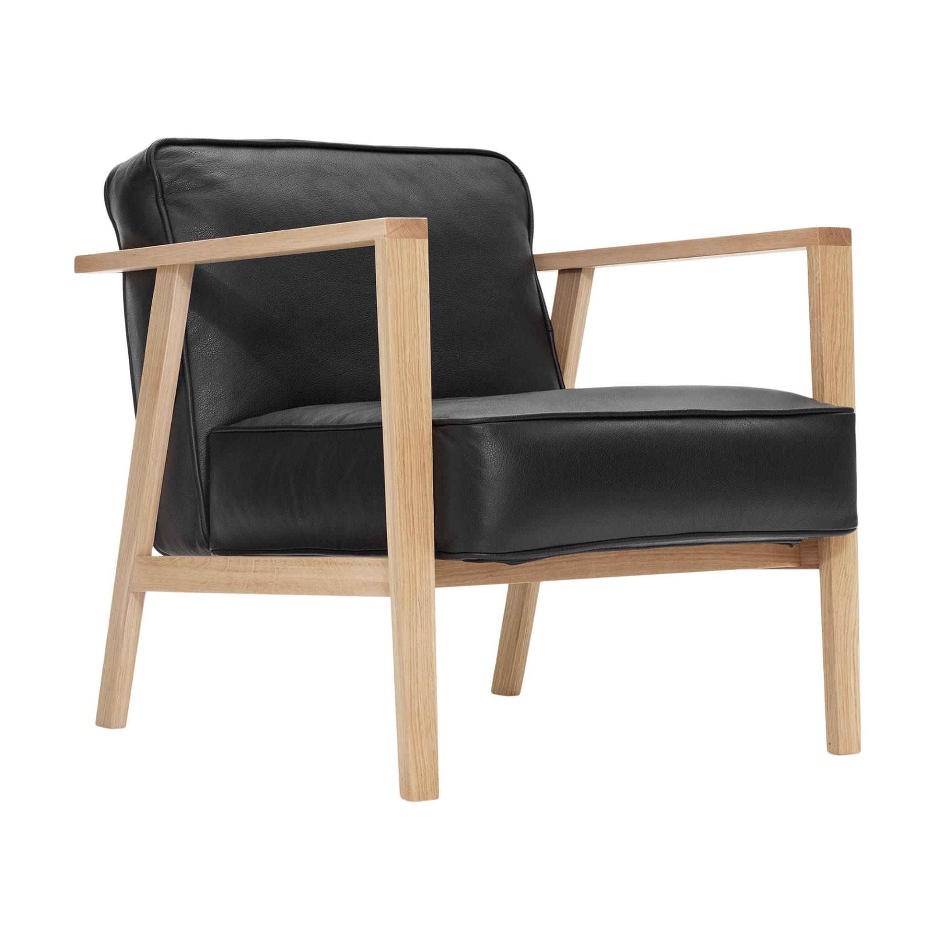 Andersen Furniture - LC1 Lounge Sessel - schwarz/Leder Sevilla 4001/BxHxT 72x77x82cm/Gestell Eiche weiß pigmentiert von Andersen Furniture
