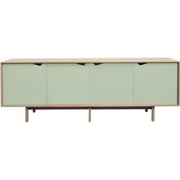 Andersen Furniture - S1 Sideboard, Eiche geseift / Türen ocean grau von Andersen Furniture