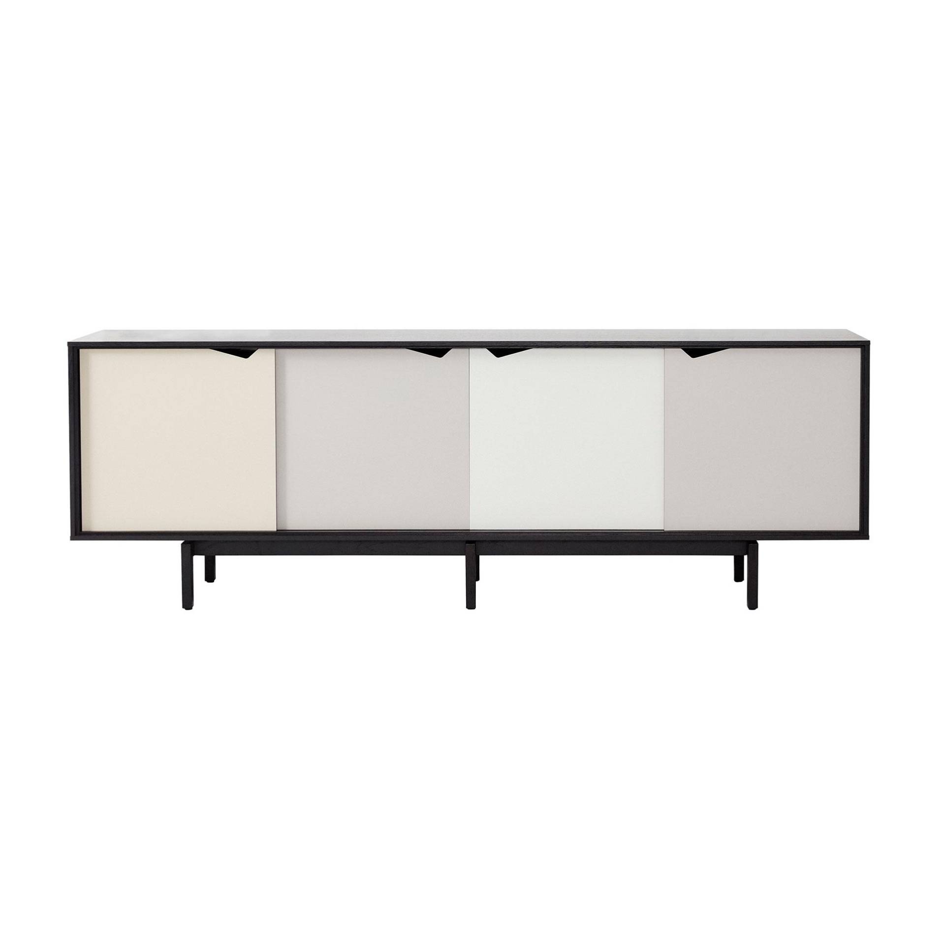 Andersen Furniture - S1 Sideboard Türen bunt - multi/Eiche schwarz lackiert/BxHxT 200x65x50cm von Andersen Furniture