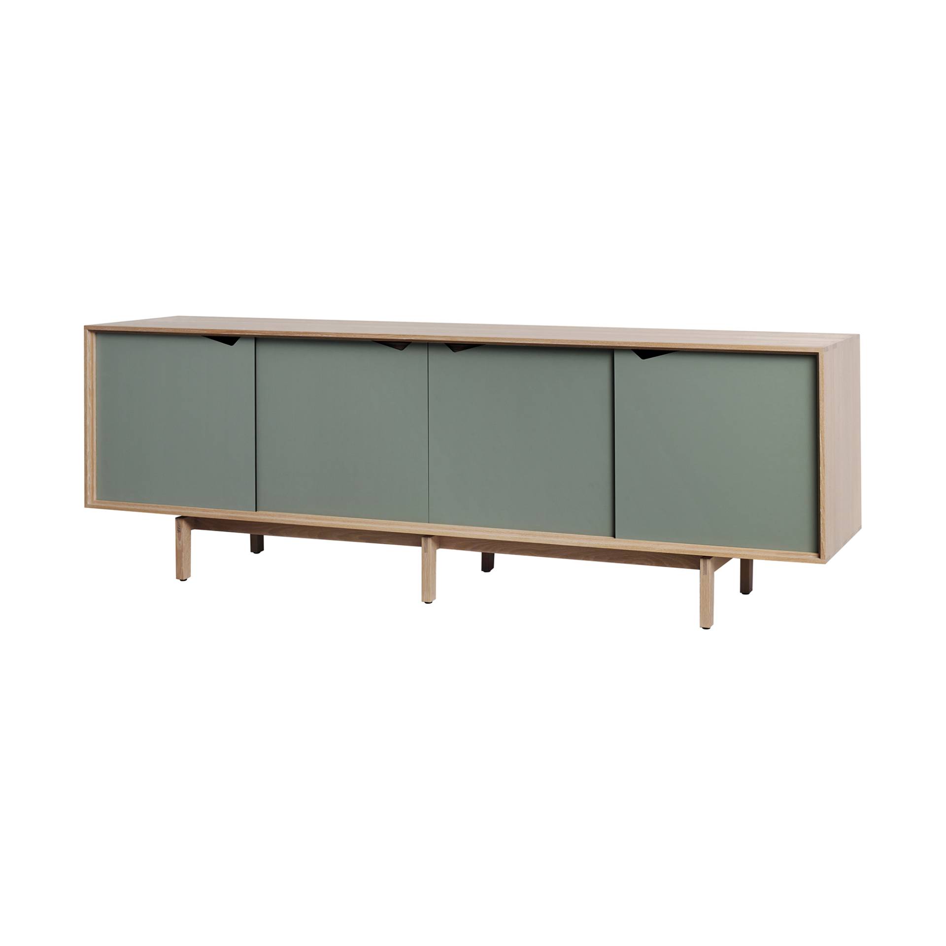 Andersen Furniture - S1 Sideboard Türen bunt - ozeangrau/Eiche geseift/BxHxT 200x65x50cm von Andersen Furniture
