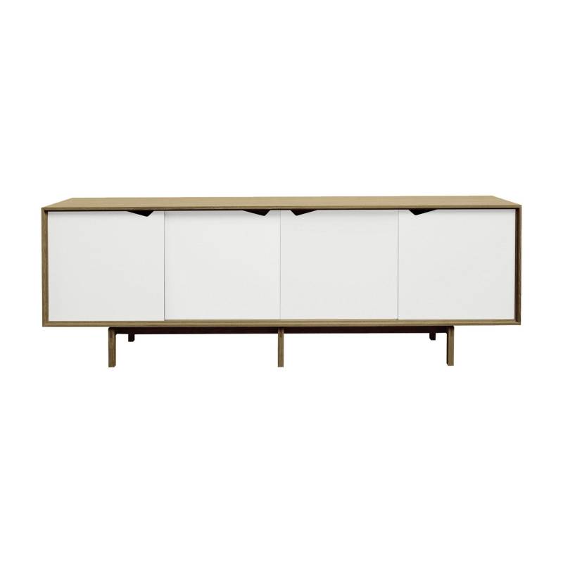 Andersen Furniture - S1 Sideboard Türen weiß - eiche geölt/alpinoweiß/L 200 x T 50 x H 68 cm von Andersen Furniture