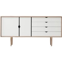 Andersen Furniture - S6 Sideboard, Eiche geseift / Fronten alpino (weiß) von Andersen Furniture