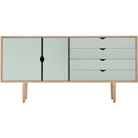 Andersen Furniture - S6 Sideboard, Eiche geseift / Fronten ocean grey von Andersen Furniture