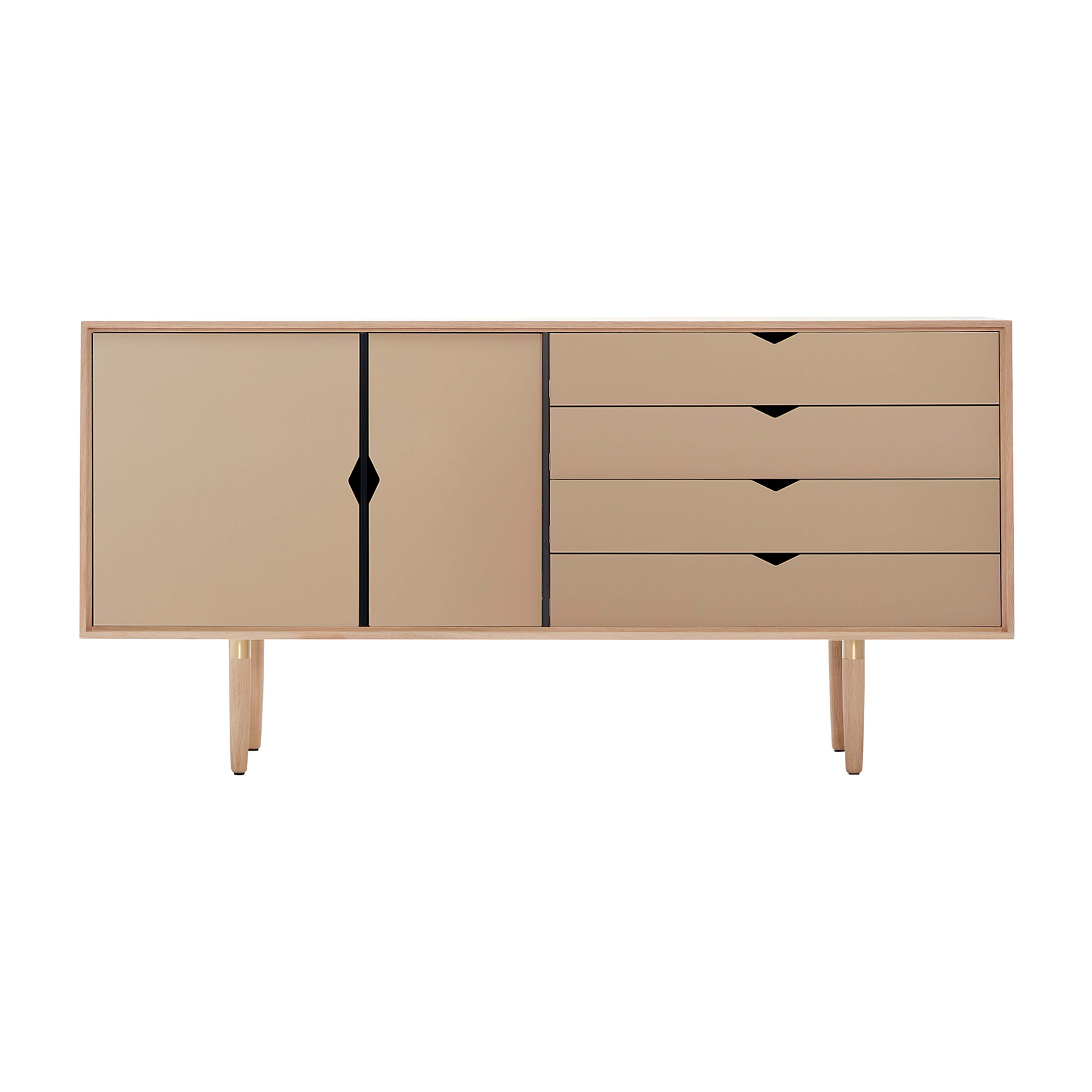 Andersen Furniture - S6 Sideboard Fronten bunt - kashmir/Eiche geseift/BxHxT 163x80x43cm von Andersen Furniture