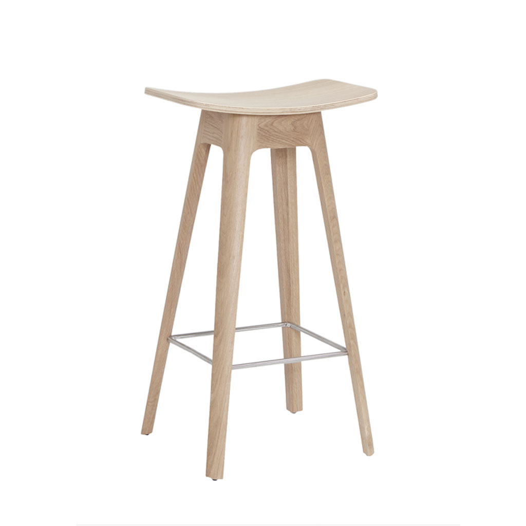 Andersen - HC1 - Barhocker aus Eiche mit Furnier- / Ledersitz - 67 cm von Andersen Furniture