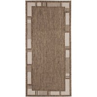 ANDIAMO Flachgewebe-Teppich »Louisiana«, BxL: 67 x 140 cm, braunbeige von Andiamo