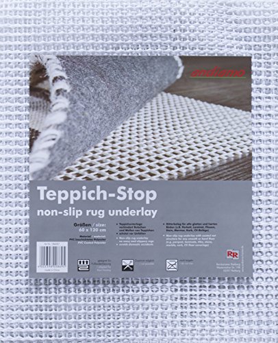 andiamo Teppich Stop Antirutschmatte für Teppich - rutschfeste Unterlage, um ein Verrutschen des Teppichs zu verhindern - Teppich Antirutschunterlage 60 x 120 cm, Weiß andiamo Teppich Stop Antirutschmatte für Teppich - rutschfeste Unterlage, um ein Verrutschen des Teppichs zu verhindern - Teppich Antirutschunterlage 60 x 120 cm, Weiß von andiamo