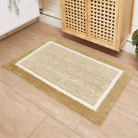 Andiamo Badematte "Maui" Höhe 15 mm rutschhemmend beschichtet fußbodenheizungsgeeignet gestreift, mit Bordüre, auch als 2er Set erhältlich von Andiamo