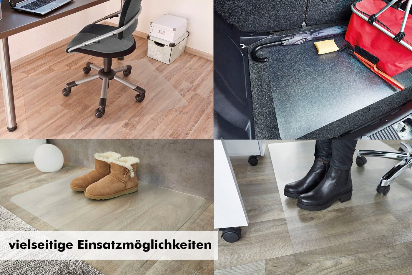 Andiamo Bodenschutzmatte Premium Bürostuhlmatte, 1-St., Bodenschutzplatte, robust & strapazierfähig für den täglichen Gebrauch von Andiamo