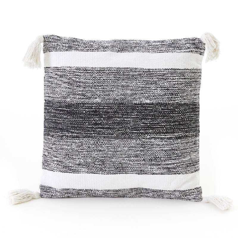 Andiamo Kissen Malena D372 Schwarz-Grau-Weiß 40 cm x 40 cm von Andiamo