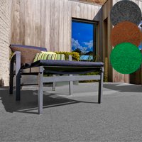 Andiamo Kunstrasen "Edinburgh, Made in Netherlands", rechteckig, 4 mm Höhe, aus Nadelfilz, mit Drainagenoppen, für Balkon, Terasse, Wintergarten von Andiamo