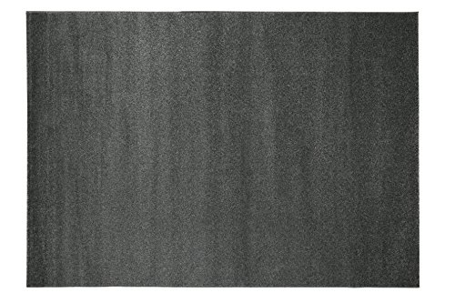 andiamo Webteppich moderner stilvoller Kurzflor Teppich robust und pflegeleicht aus 100% Polypropylen geeignet für Fußbodenheizung und Saugroboter 60 x 110 cm Einfarbig Grau von andiamo