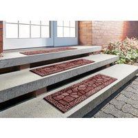 Andiamo Stufenmatte "Outdoor, 2er Set", rechteckig, 6 mm Höhe, Outdoor-Stufenmatten, Stein Motiv, Gartenbereich, Außenbereich von Andiamo