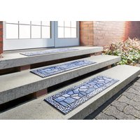 Andiamo Stufenmatte "Outdoor, 2er Set", rechteckig, 6 mm Höhe, Outdoor-Stufenmatten, Stein Motiv, Gartenbereich, Außenbereich von Andiamo