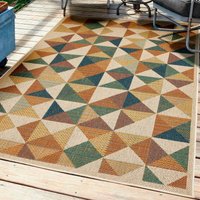 Andiamo Teppich "Sedona Dreieck", rechteckig, 6 mm Höhe, Flachgewebe, modernes Design, In- und Outdoor geeignet von Andiamo