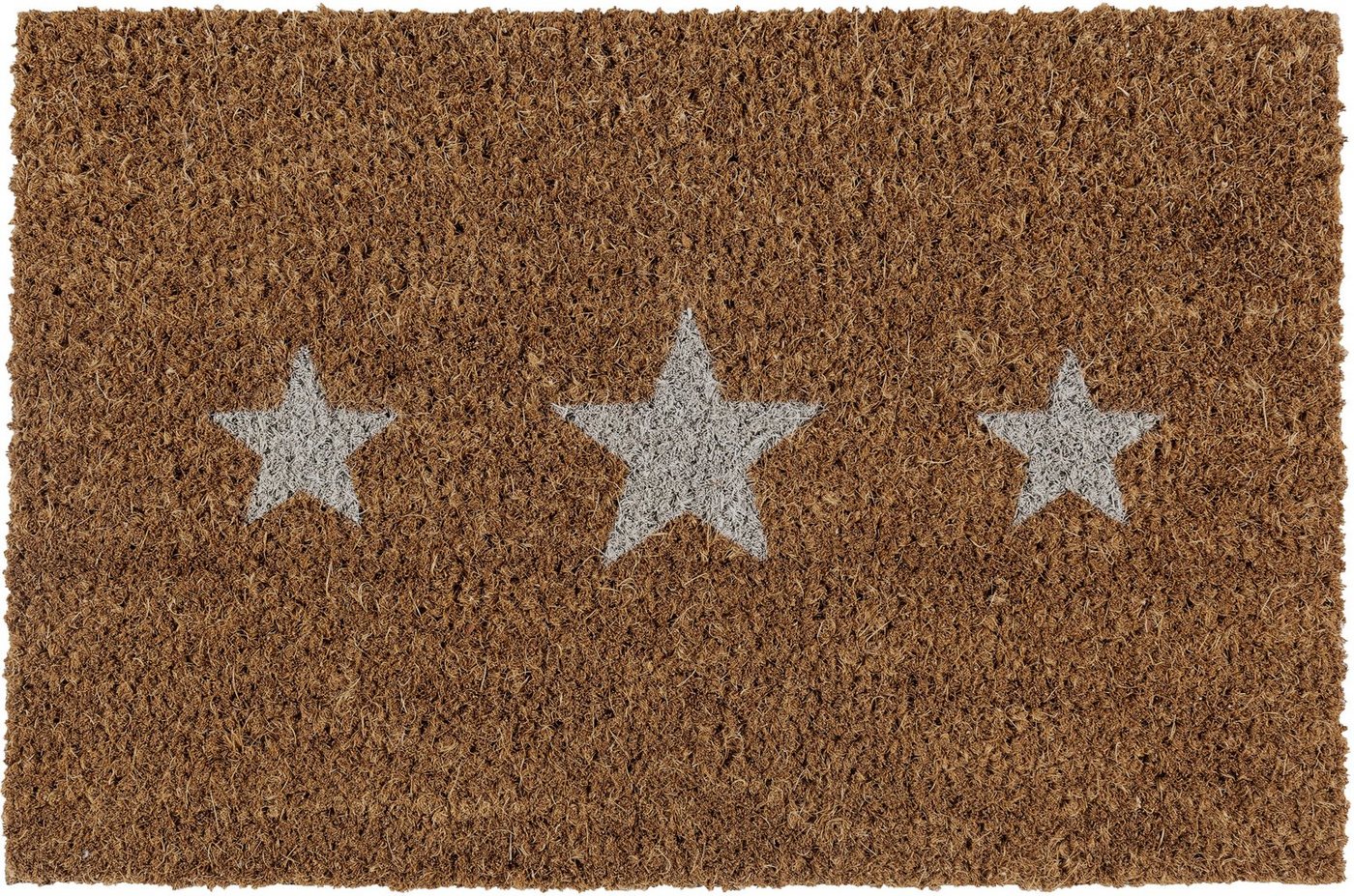 Fußmatte Kokos Sterne, Andiamo, rechteckig, Höhe: 17 mm, Schmutzfangmatte, Motiv Sterne, In- und Outdoor geeignet von Andiamo