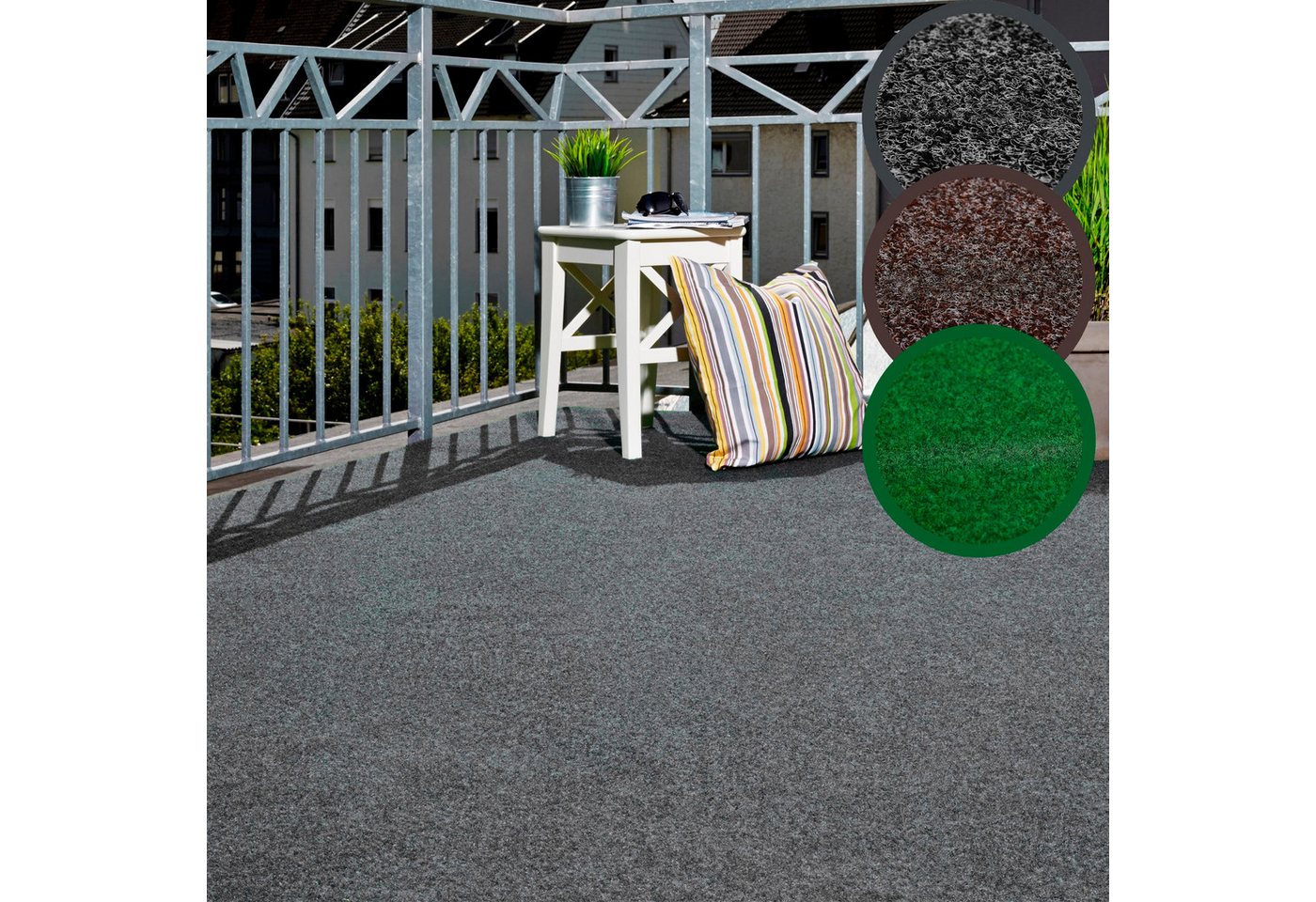 Andiamo Kunstrasen Aberdeen, Made in Belgium, rechteckig, Höhe: 10 mm, aus Nadelfilz, mit Drainagenoppen, für Balkon, Terasse, Wintergarten Andiamo Kunstrasen Aberdeen, Made in Belgium, rechteckig, Höhe: 10 mm, aus Nadelfilz, mit Drainagenoppen, für Balkon, Terasse, Wintergarten von Andiamo