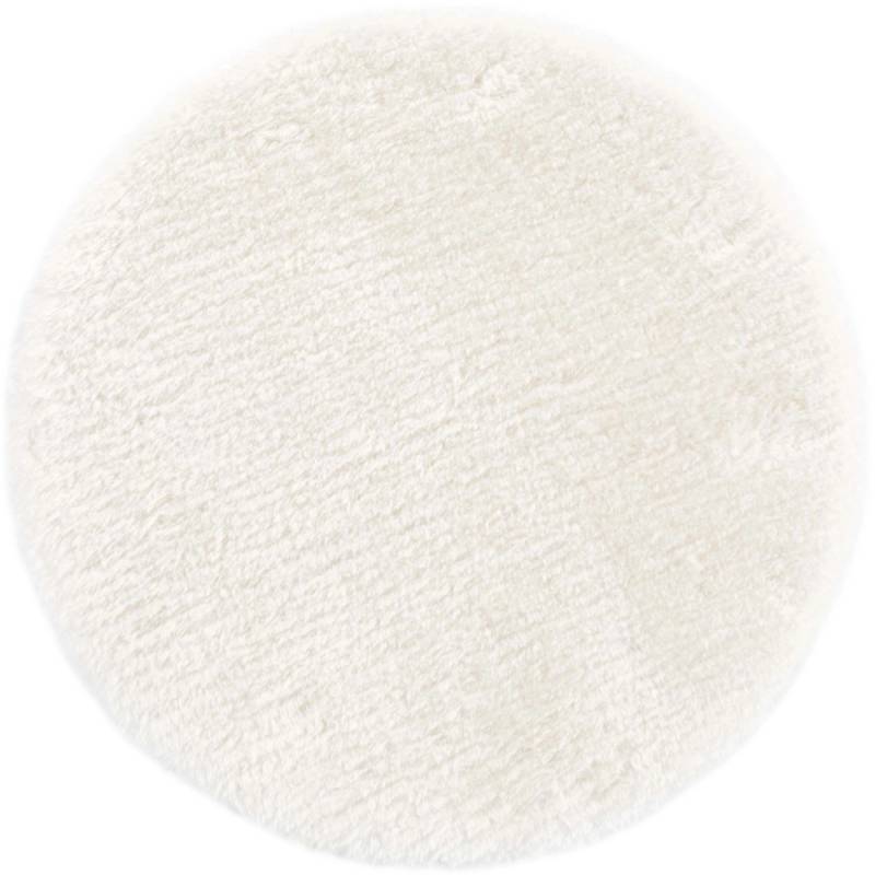 Sitzkissen Lambskin Rund Kunstfell Weiß 40 cm x 40 cm von Andiamo