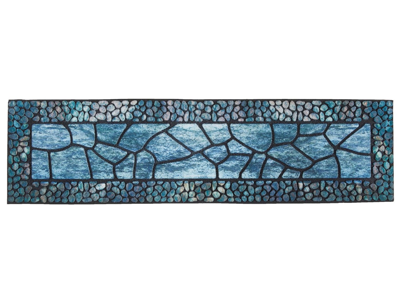 Stufenmatte Treppenmatte, Andiamo, rechteckig, Höhe: 10 mm, 24 x 90 cm, 2er Set, Outdoor, aus Gummi, Mosaik Muster von Andiamo