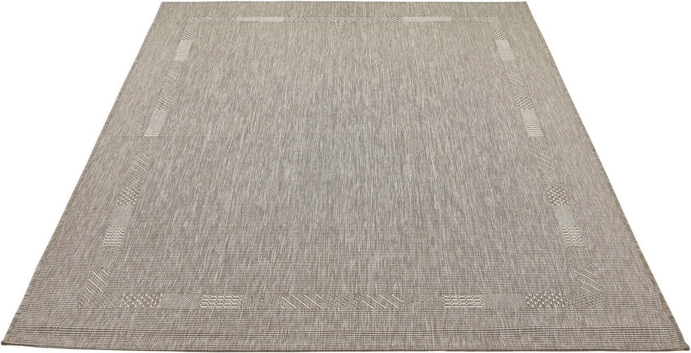 Teppich Montana, Andiamo, rechteckig, Höhe: 6 mm, Flachgewebe, Uni Farben, mit Bordüre, In- und Outdoor geeignet von Andiamo