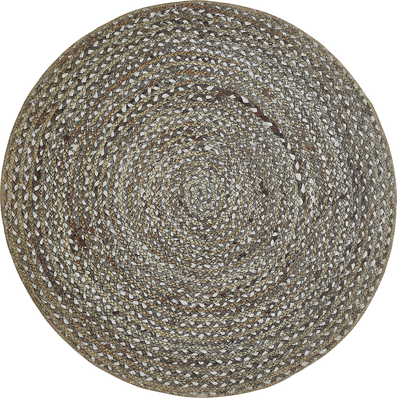 Teppich Pinto natur-weiß, 100 cm Ø rund von Andiamo