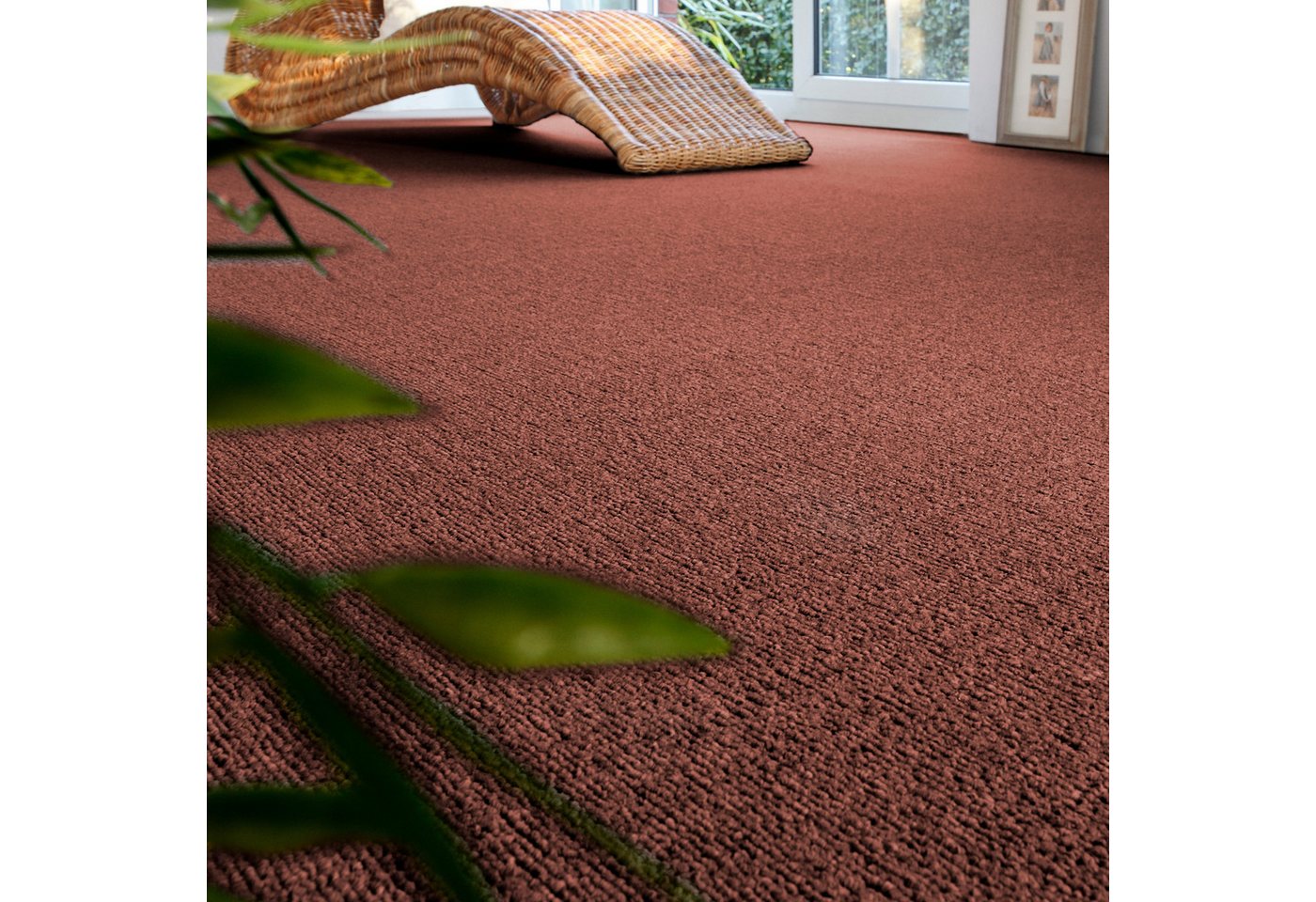 Teppichboden Feinschlinge Rambo, Andiamo, rechteckig, Höhe: 4,5 mm, Uni Farben, Breite 400 cm oder 500 cm, strapazierfähig & pflegeleicht von Andiamo