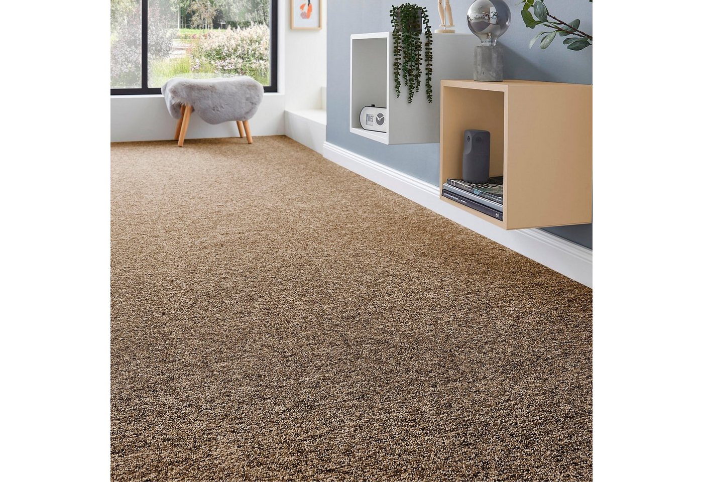 Teppichboden Schlinge Matz, Andiamo, rechteckig, Höhe: 6 mm, meliert, Breite 400 cm oder 500 cm, strapazierfähig & pflegeleicht von Andiamo