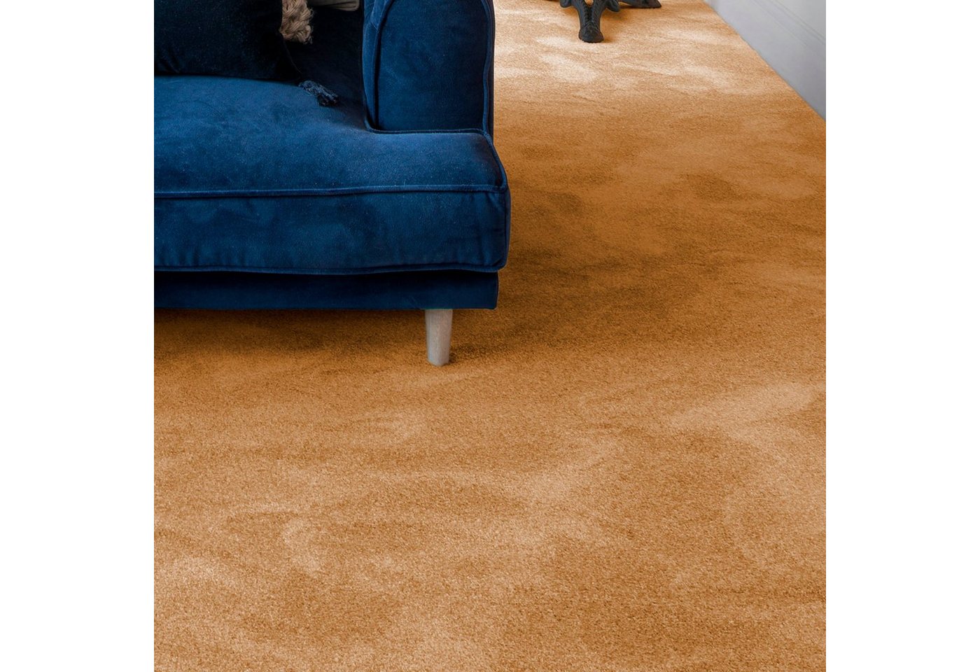 Teppichboden Velours Levin, Andiamo, rechteckig, Höhe: 10 mm, Uni Farben, Breite 400cm oder 500 cm, weiche Qualität, strapazierfähig von Andiamo