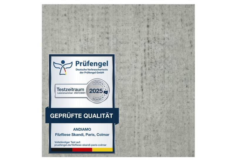 Andiamo Teppichfliese Paris Nadelfilz, quadratisch, Höhe: 4 mm, 40x40 cm, selbstklebend, robust & strapazierfähig, 25 Stück (4 qm) von Andiamo