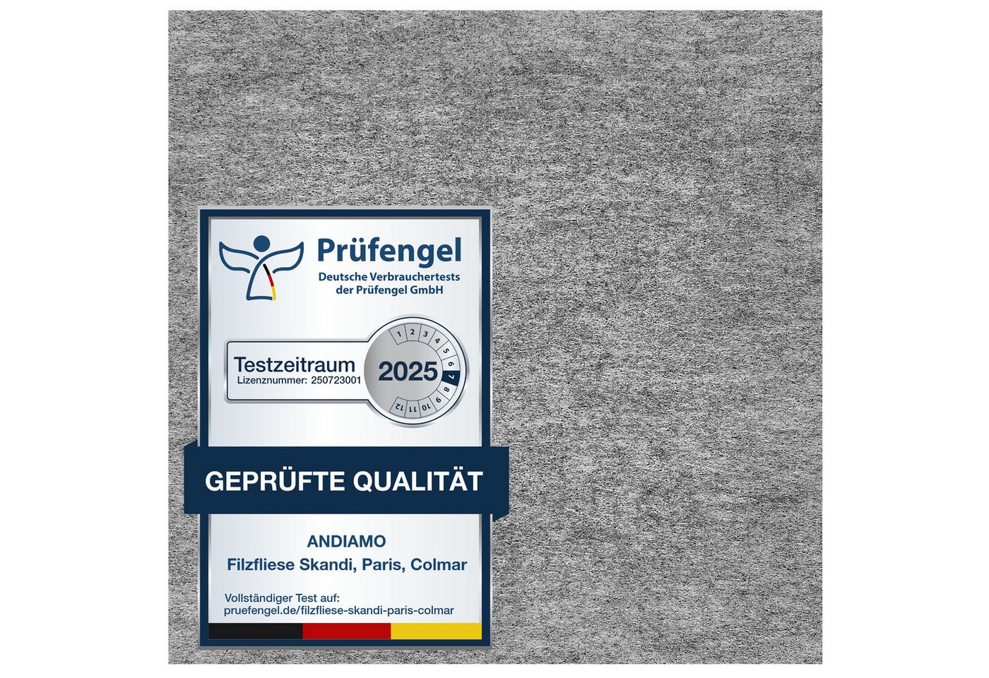 Andiamo Teppichfliese Skandi, selbstklebend, rechteckig, Höhe: 4 mm, 40x40 cm, 25 Stück (4 qm), 50 Stück (8 qm) oder 100 Stück (16 qm) von Andiamo