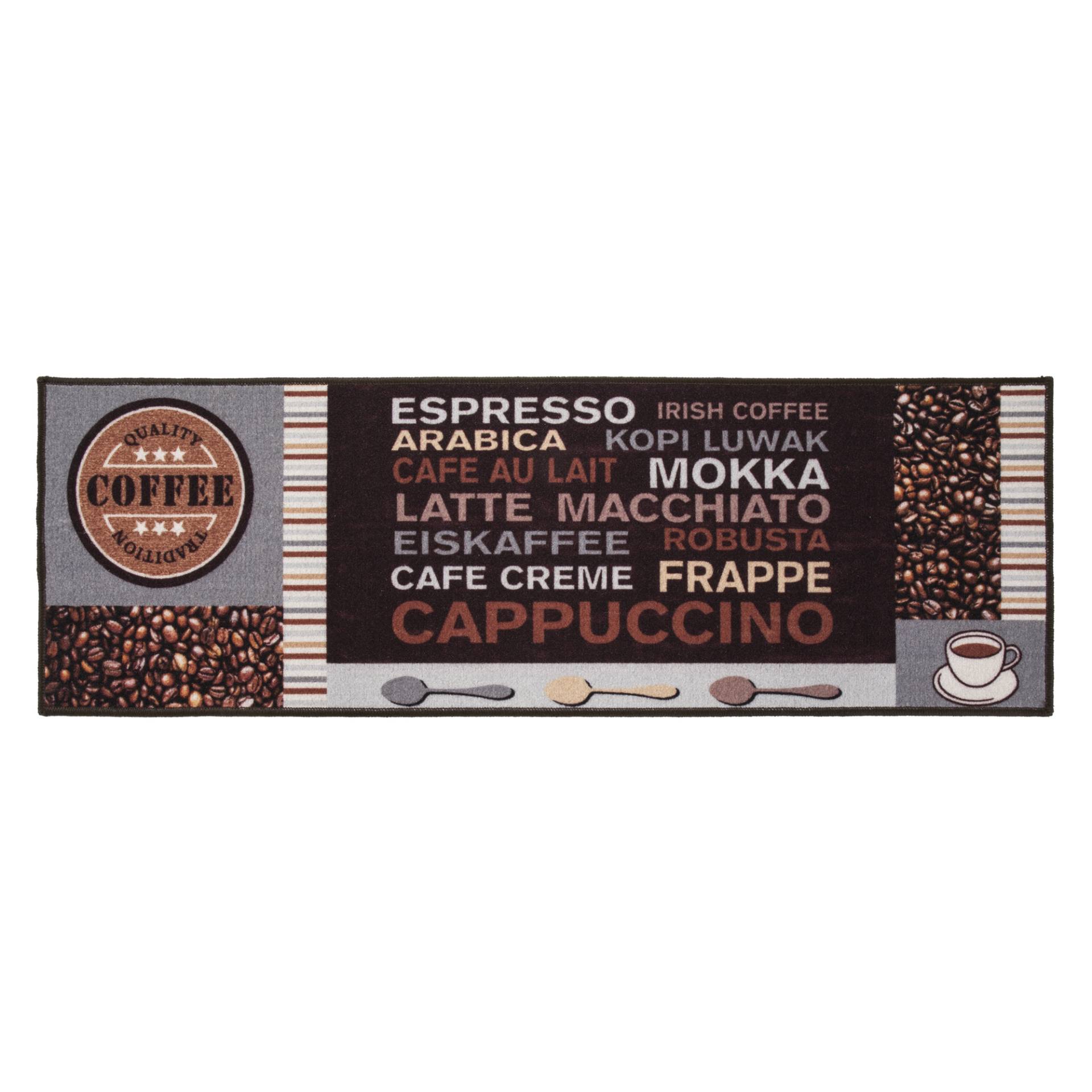 andiamo Fußmatte Café 50 x 150 cm braun-grau von Andiamo