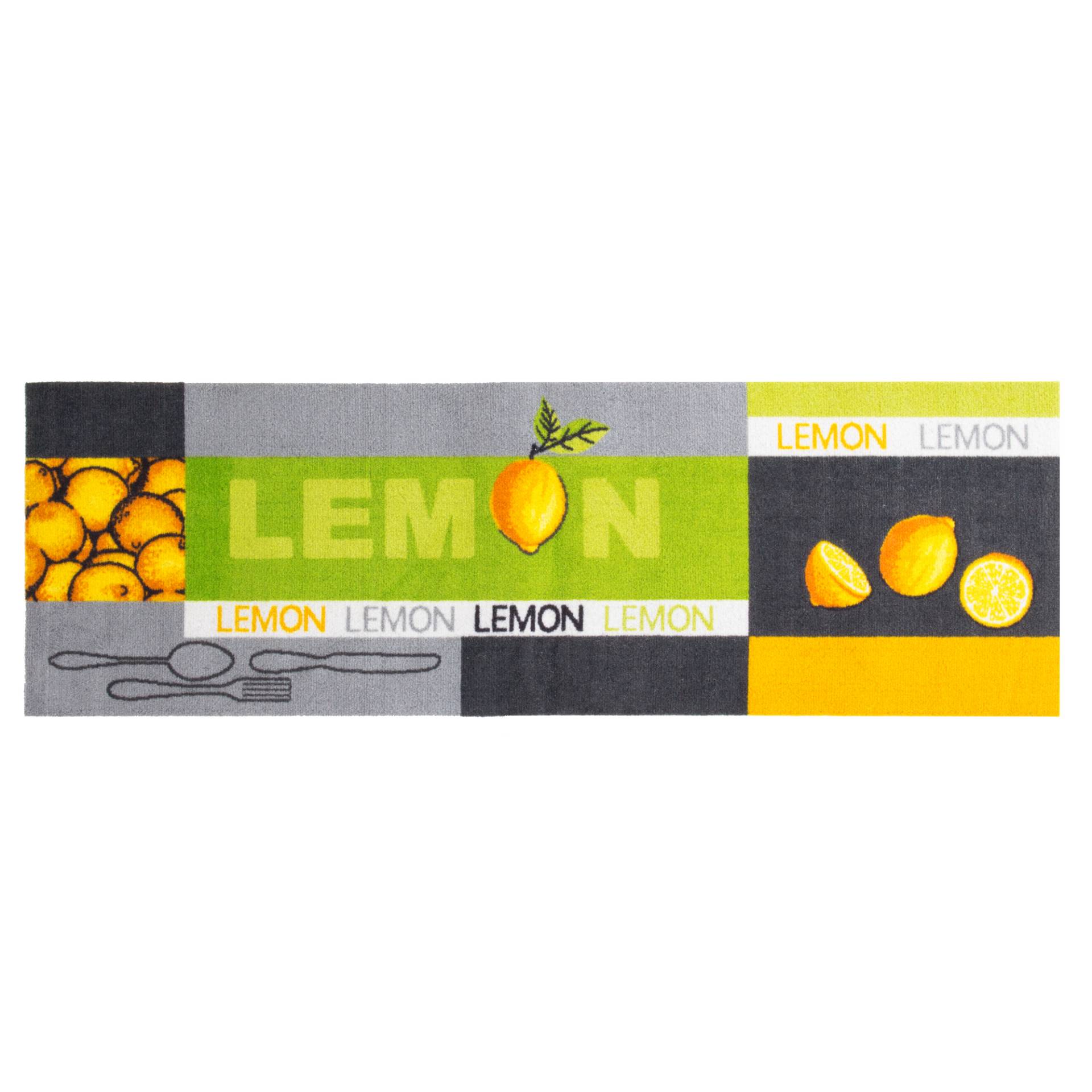 andiamo Fußmatte 'Lemon' 50 x 150 cm gelb von Andiamo